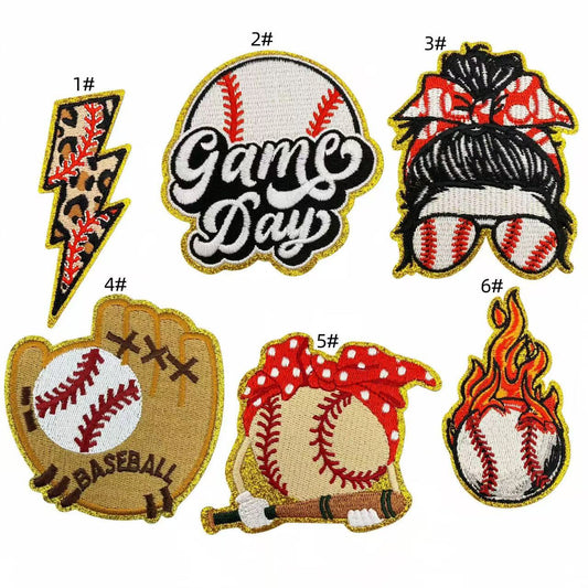 Baseball Embroidery Iron-On Patches