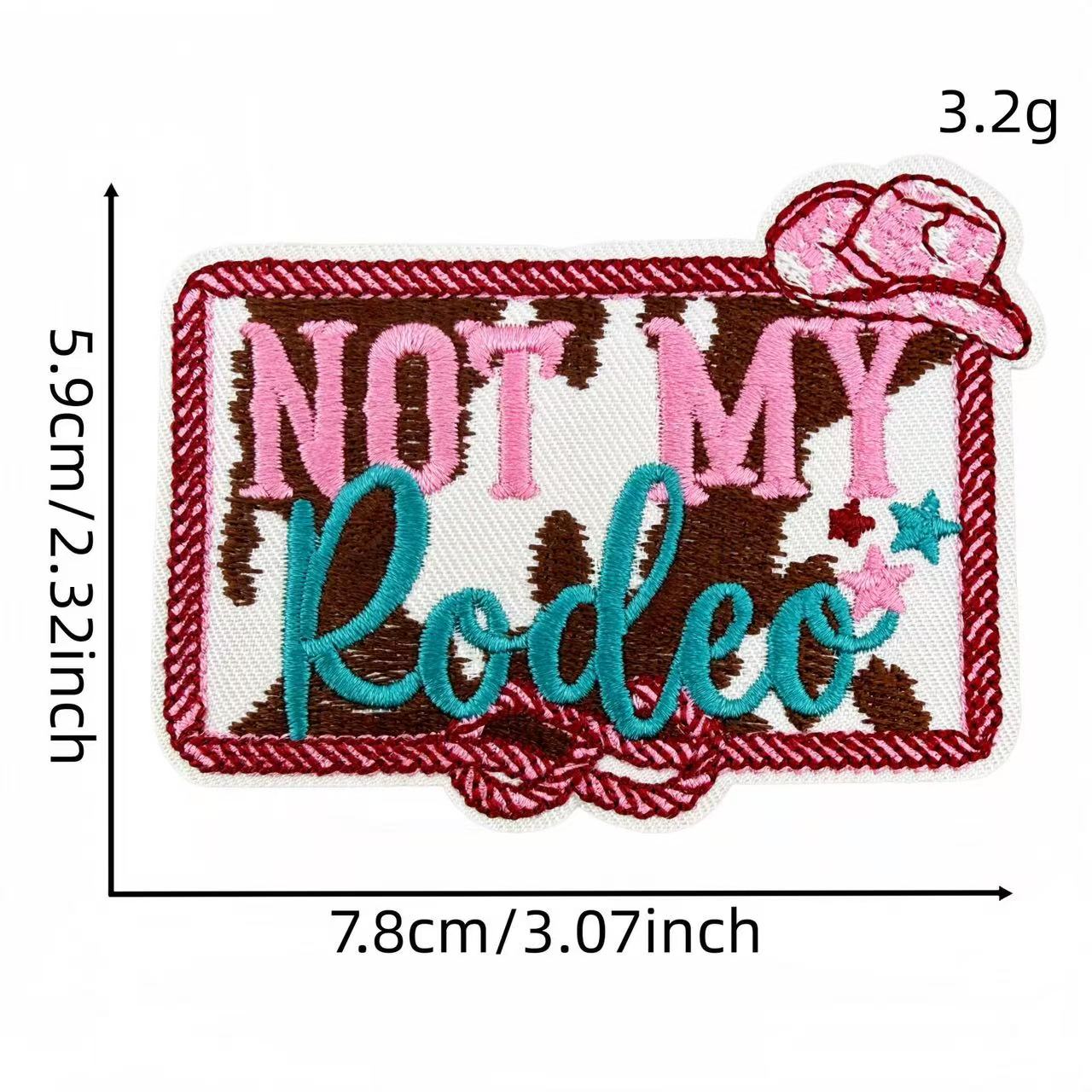 Western Cowgirl Embroidery Iron-On Patches