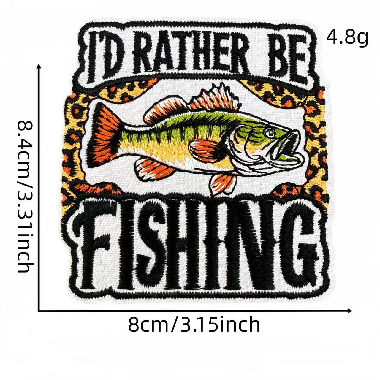 Fishing Theme Embroidery Iron-On Patches