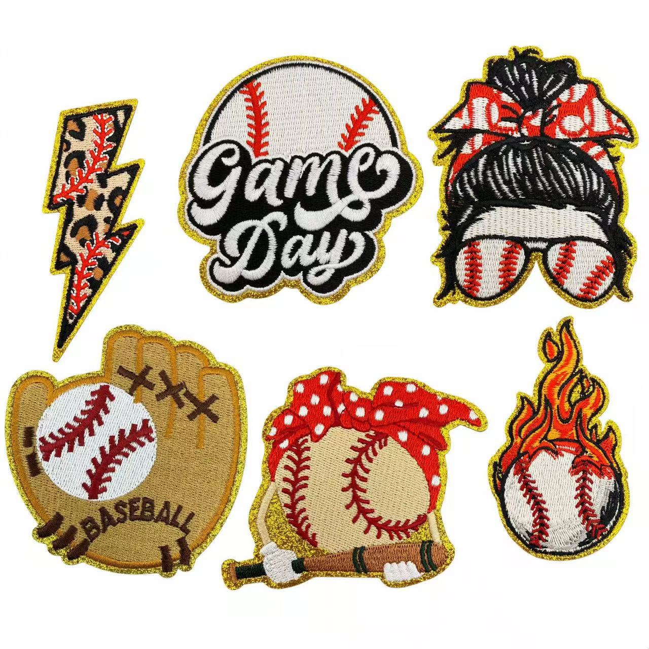 Baseball Embroidery Iron-On Patches