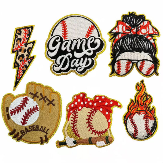 Baseball Embroidery Iron-On Patches