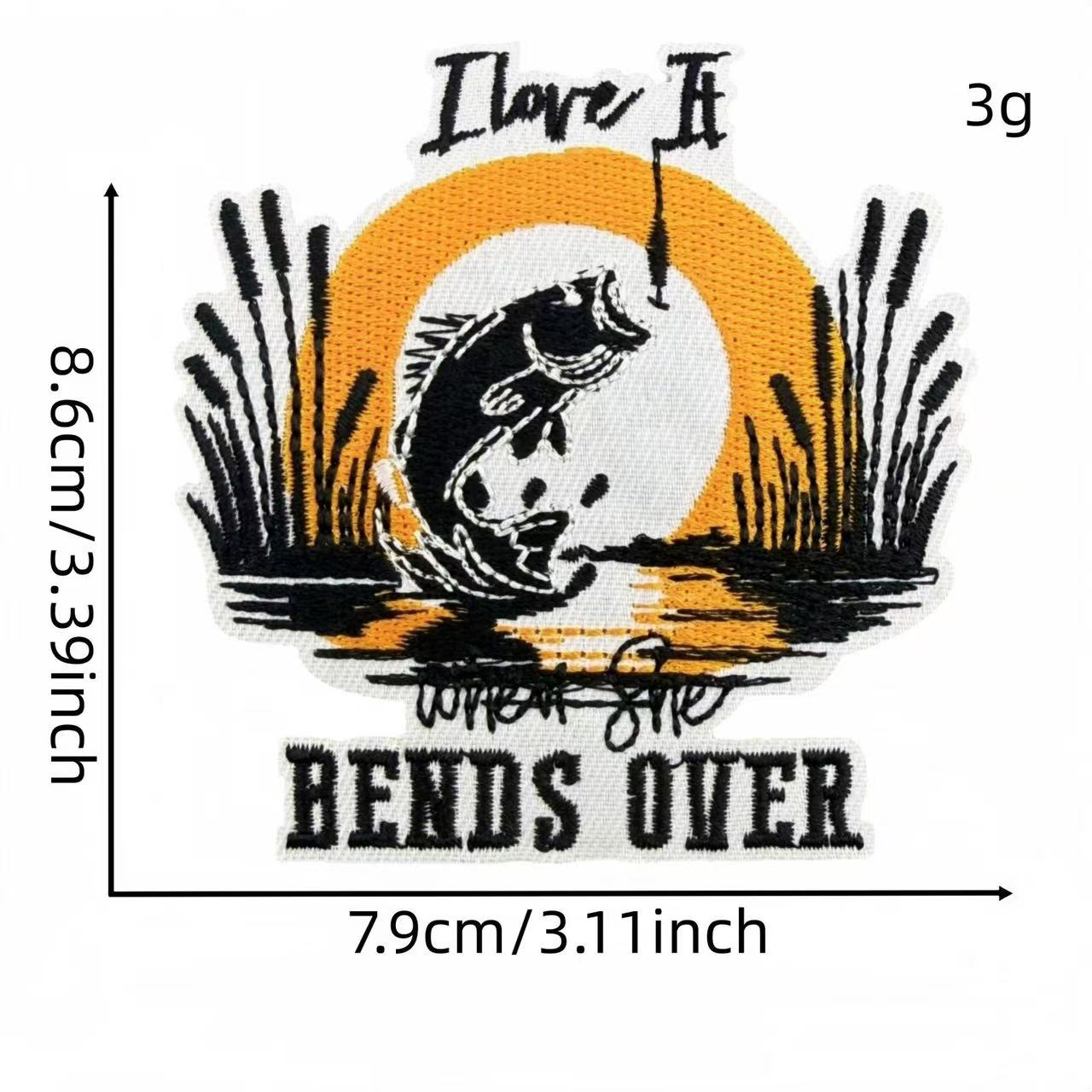 Fishing Theme Embroidery Iron-On Patches