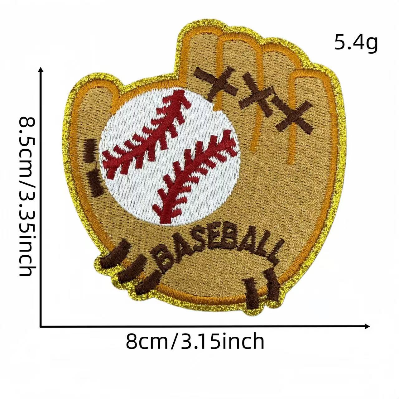 Baseball Embroidery Iron-On Patches