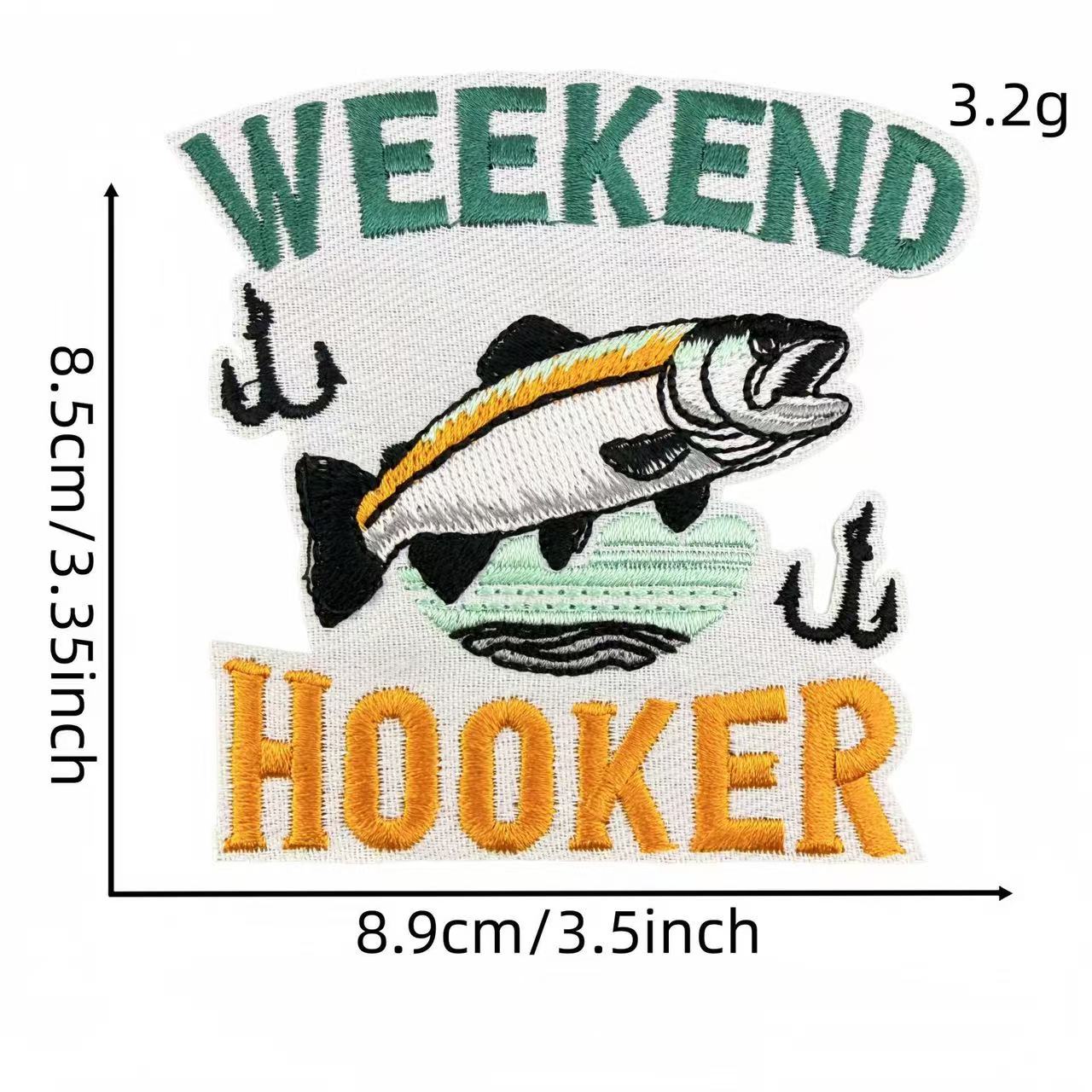 Fishing Theme Embroidery Iron-On Patches