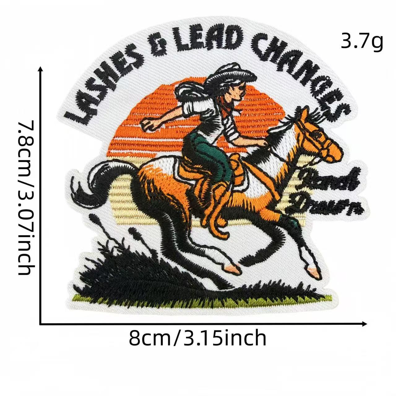 Western Cowgirl Embroidery Iron-On Patches