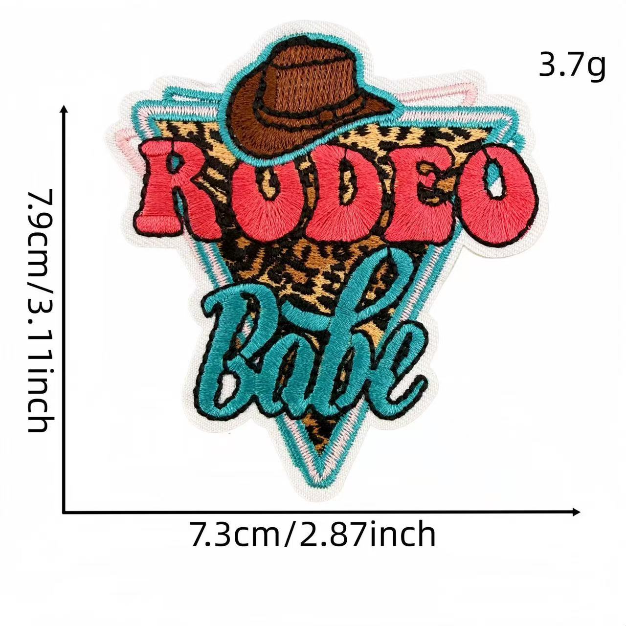 Western Cowgirl Embroidery Iron-On Patches