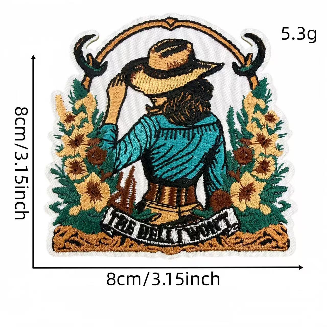 Western Cowgirl Embroidery Iron-On Patches