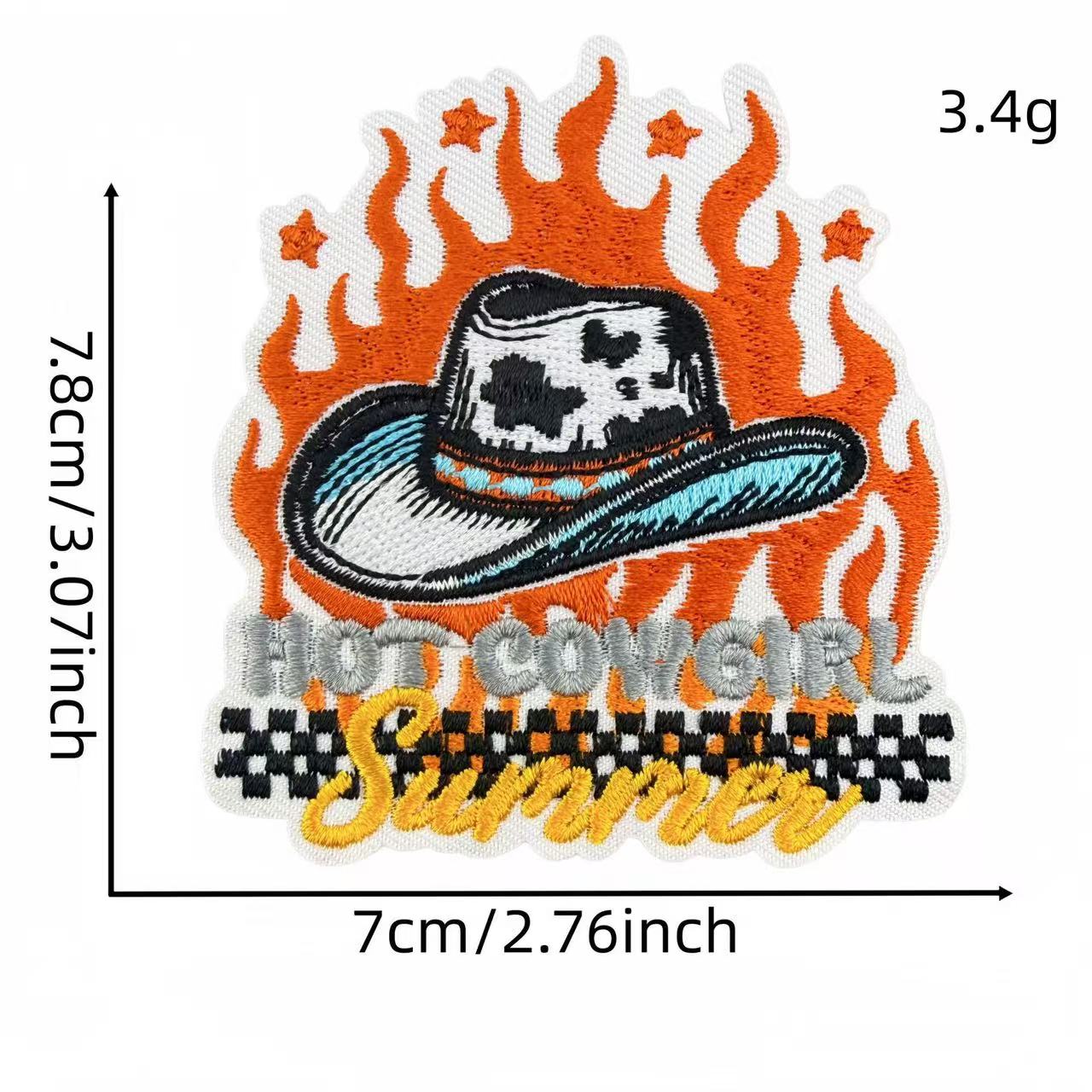 Western Cowgirl Embroidery Iron-On Patches