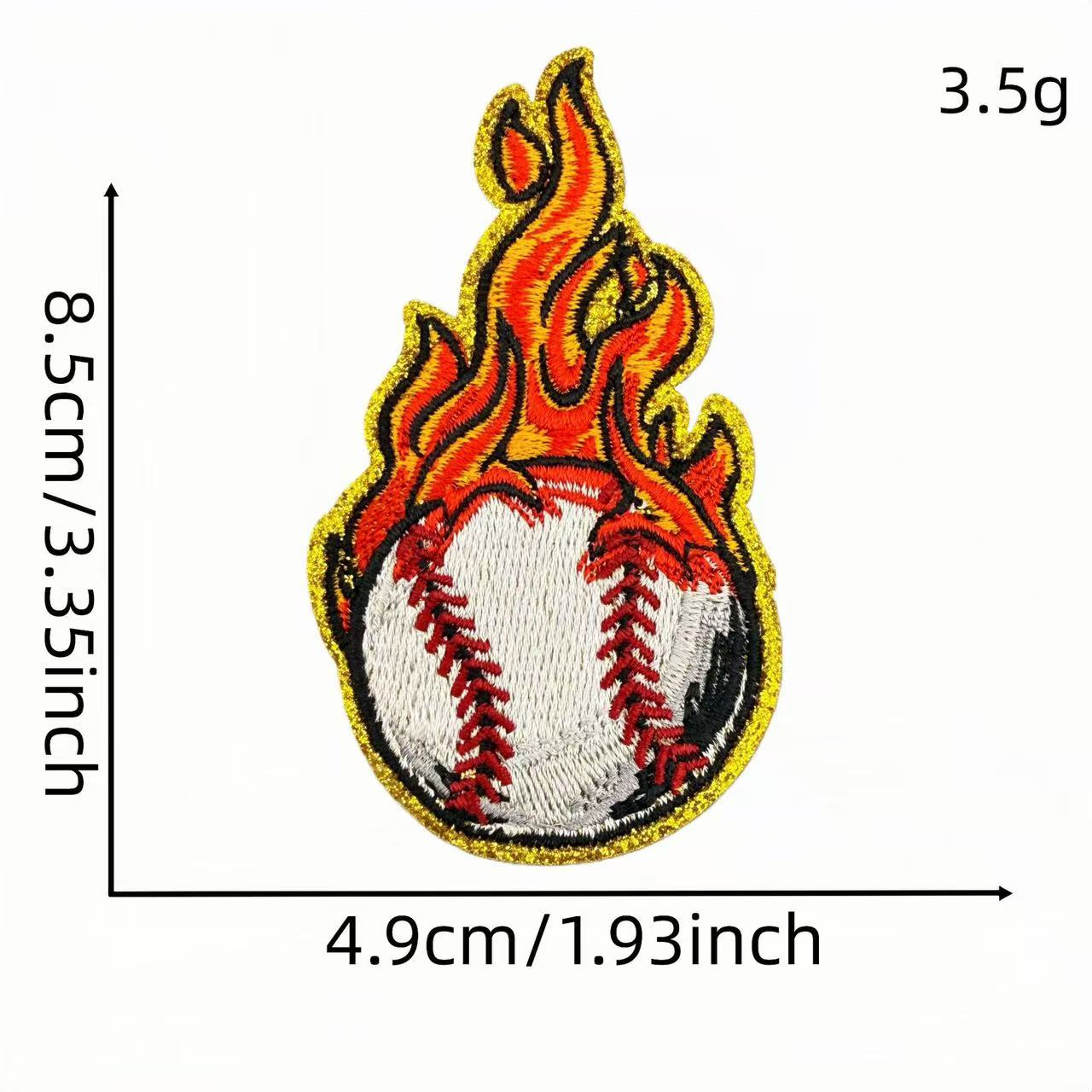 Baseball Embroidery Iron-On Patches