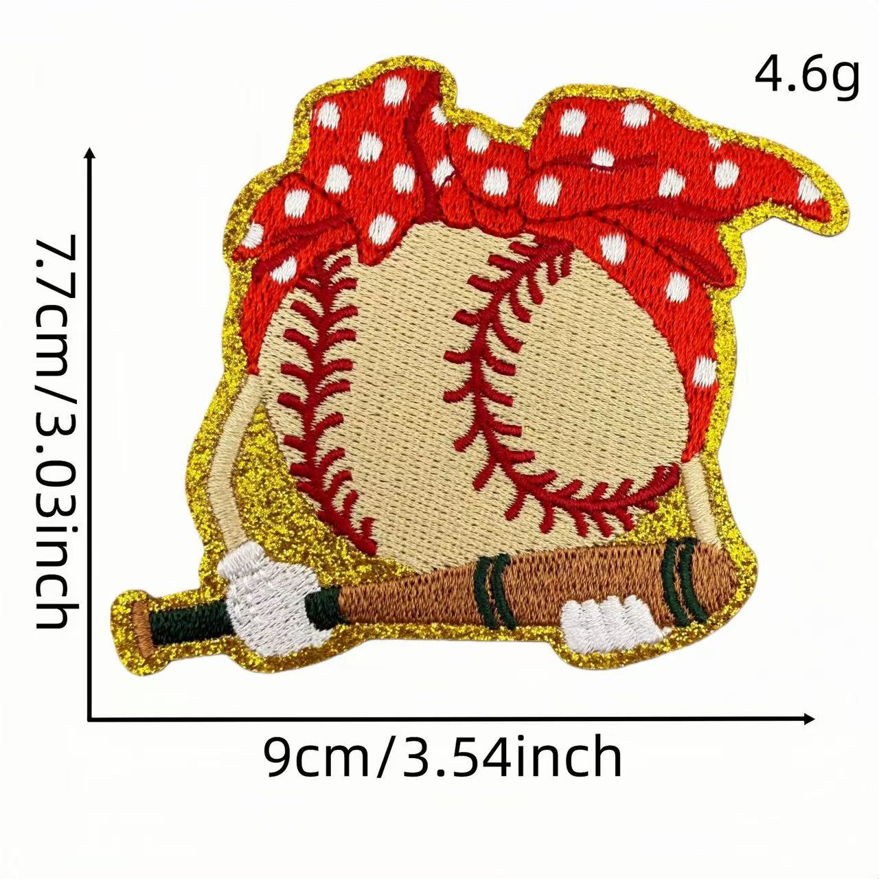 Baseball Embroidery Iron-On Patches