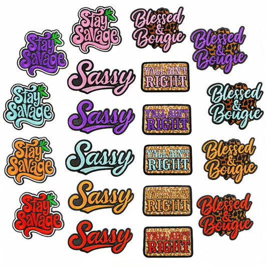 Western Quote Embroidery Iron-On Patches