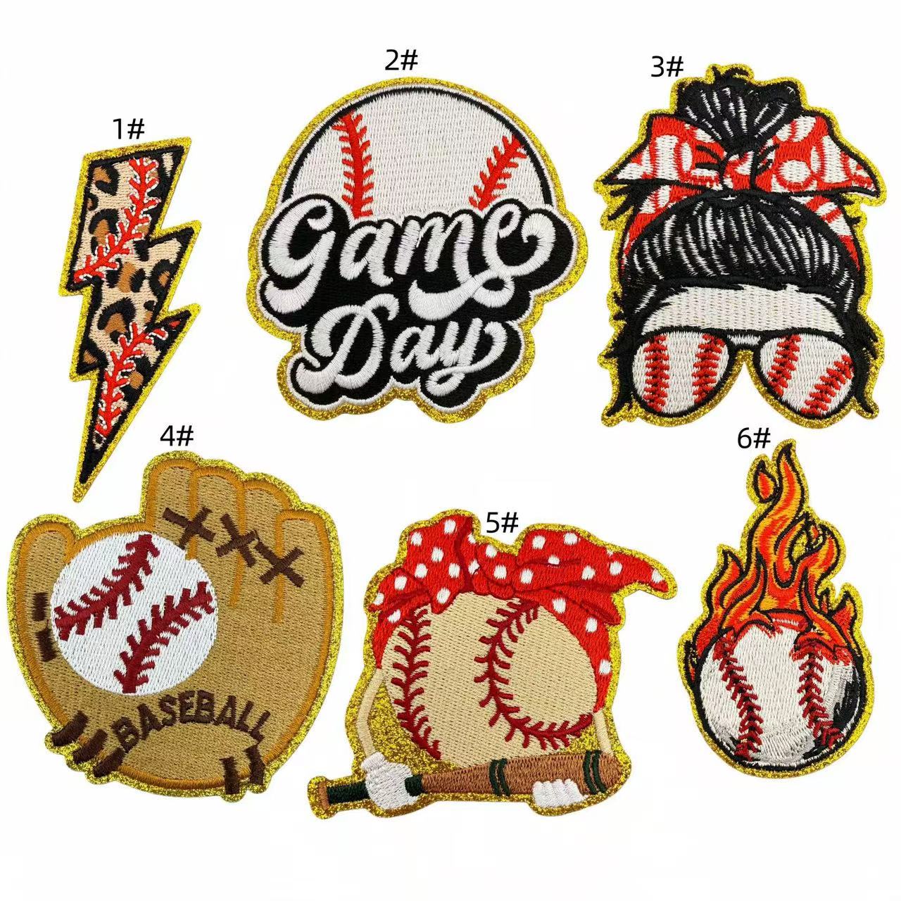 Baseball Embroidery Iron-On Patches